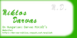 miklos darvas business card